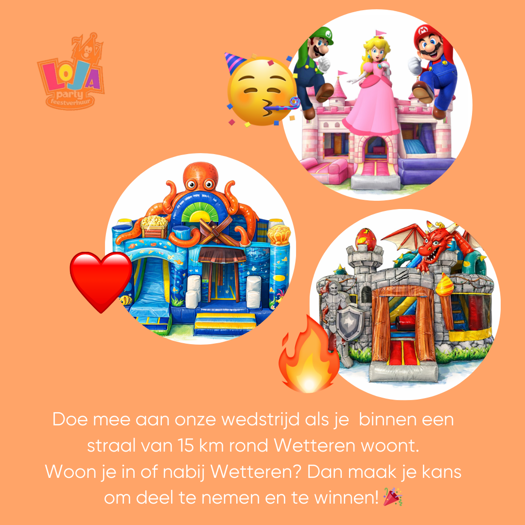 Doe mee aan onze wedstrijd en win een dagje springkastelen plezier
